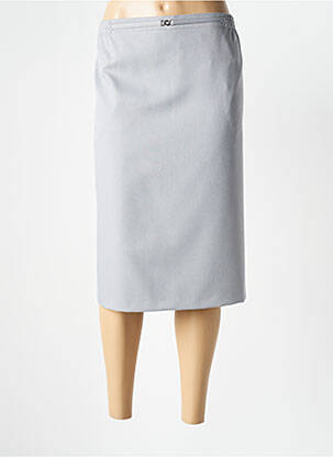Jupe mi-longue coupe droite gris BRANDTEX femme