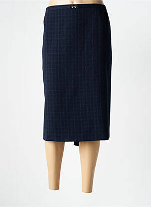 Jupe mi-longue coupe droite bleu BRANDTEX femme