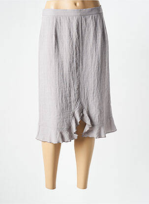 Jupe mi-longue coupe évasée gris TELMAIL femme