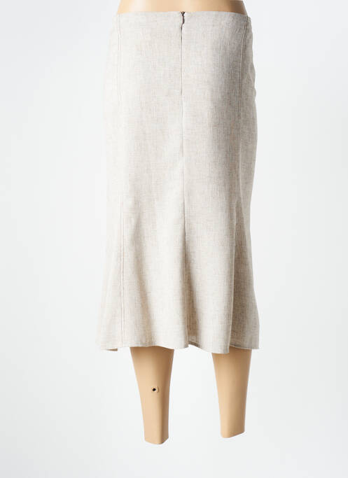 Jupe mi-longue beige FRANCE RIVOIRE femme