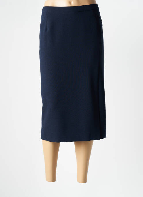 Jupe mi-longue bleu GUY DUBOUIS pour femme