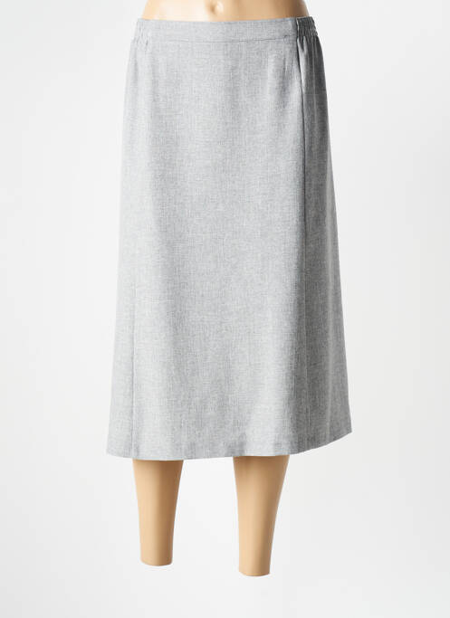 Jupe mi-longue gris GEVANA pour femme