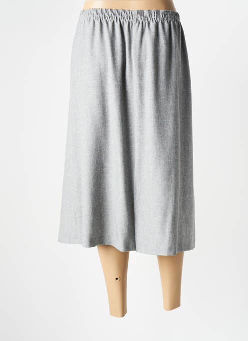 Jupe mi-longue gris GEVANA pour femme