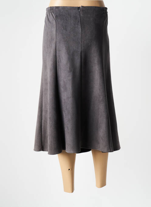 Jupe mi-longue gris PLURIELLES pour femme