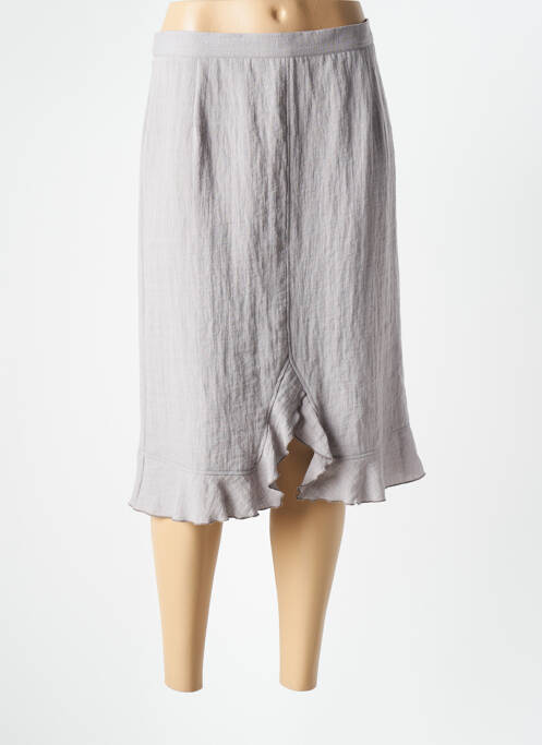 Jupe mi-longue gris TELMAIL pour femme