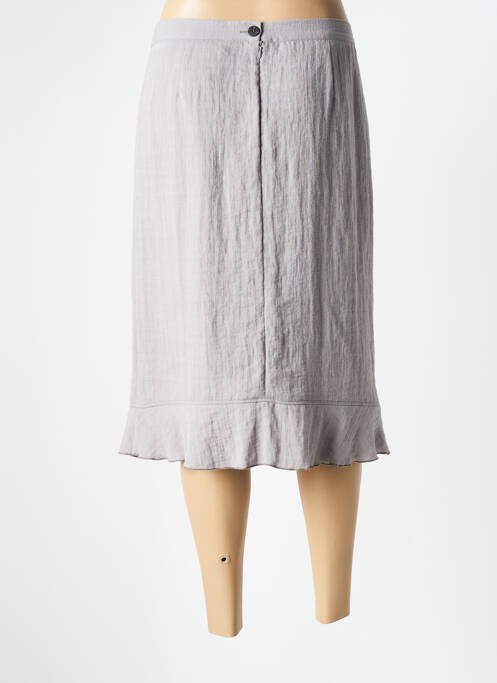 Jupe mi-longue gris TELMAIL pour femme