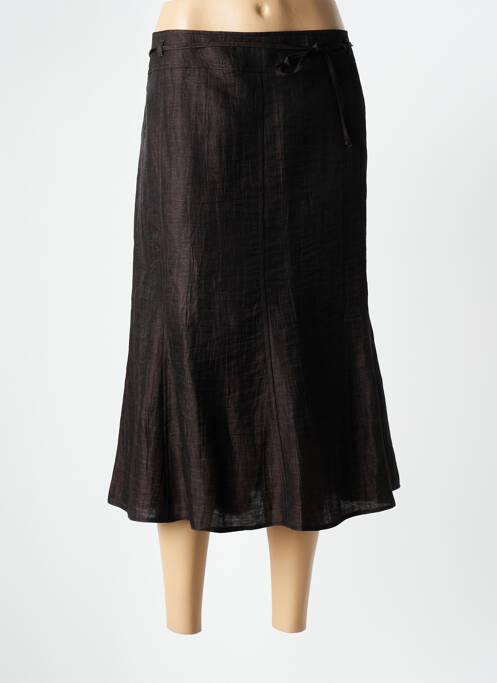 Jupe mi-longue marron BARBARA LEBEK pour femme