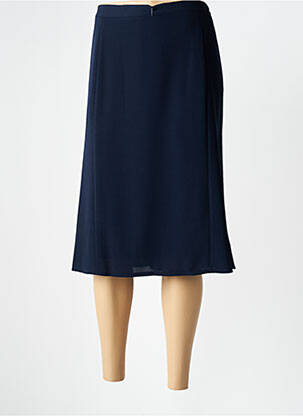 Jupe mi-longue taille haute bleu PLURIELLES femme