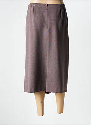 Jupe mi-longue taille à pinces marron GEVANA femme