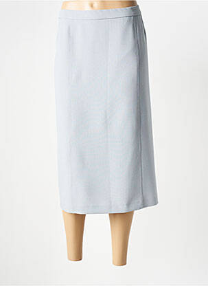 Jupe mi-longue taille haute gris GEVANA femme