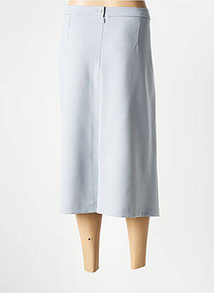 Jupe mi-longue taille haute gris GEVANA femme