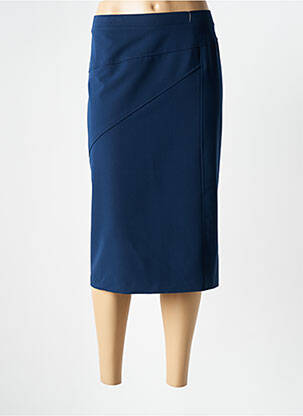 Jupe mi-longue taille haute bleu GRIFFON femme