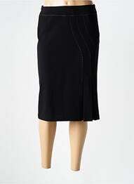 Jupe mi-longue taille à pinces noir GUY DUBOUIS femme