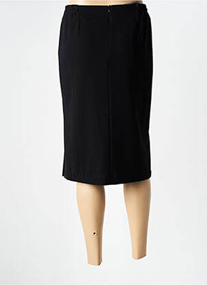 Jupe mi-longue taille à pinces noir GUY DUBOUIS femme