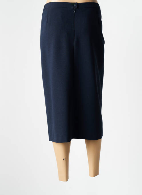 Jupe mi-longue bleu GUY DUBOUIS pour femme