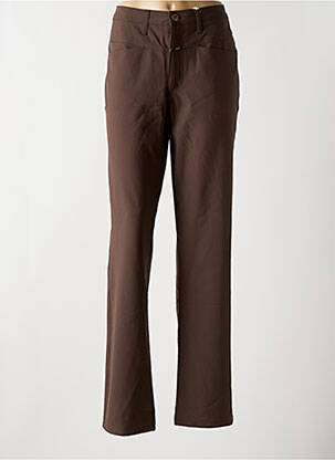 Pantalon slim tissage popeline taille normale marron CLOSED femme