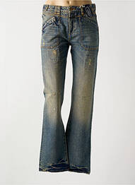Jeans coupe droite effet usé délavé taille normale bleu CLOSED femme