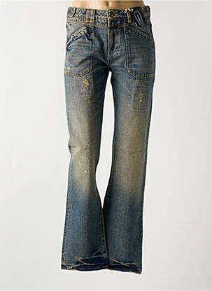 Jeans coupe droite effet usé délavé taille normale bleu CLOSED femme