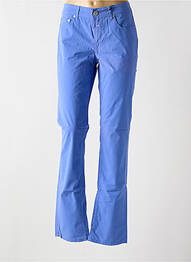 Pantalon droit tissage popeline taille normale bleu CLOSED femme