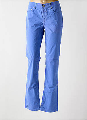 Pantalon droit tissage popeline taille normale bleu CLOSED femme