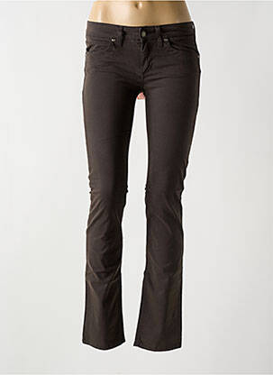 Jeans coupe slim stretch taille basse marron LIU JO femme