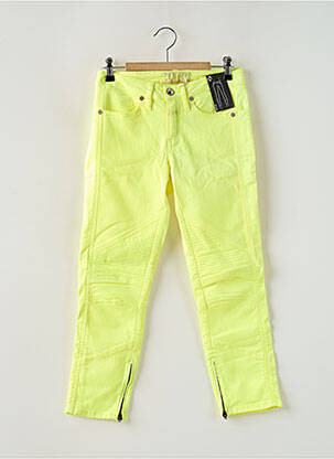 Jeans coupe slim stretch taille haute jaune CLOSED femme