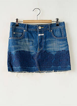 Mini-jupe délavé bleu CLOSED femme