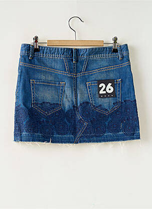 Mini-jupe coupe droite bleu CLOSED femme