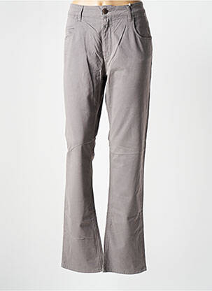 Pantalon droit stretch taille haute gris CLOSED femme