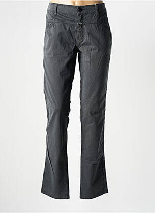 Pantalon droit tissage popeline taille normale gris CLOSED femme