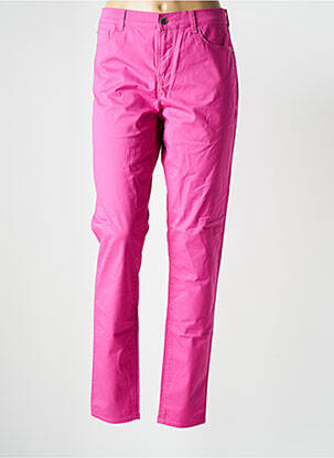 Pantalon slim tissage popeline taille normale rose EMPORIO ARMANI femme