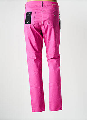 Pantalon slim tissage popeline taille normale rose EMPORIO ARMANI femme