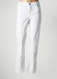 Pantalon slim tissage popeline taille normale blanc TRUSSARDI JEANS femme