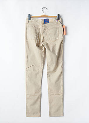 Pantalon slim tissage popeline taille normale beige TRUSSARDI JEANS femme