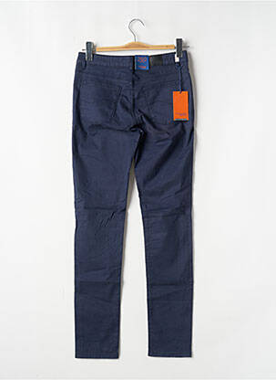 Pantalon slim tissage popeline taille normale bleu TRUSSARDI JEANS femme