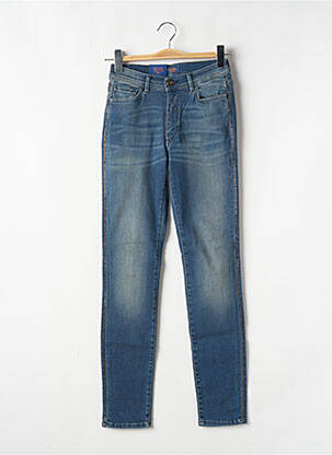 Jeans coupe slim stretch taille haute bleu TRUSSARDI JEANS femme