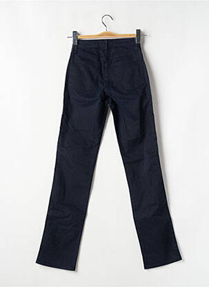 Pantalon slim tissage popeline taille haute bleu CLOSED femme