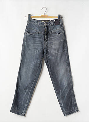 Jeans coupe slim effet usé délavé taille haute bleu CLOSED femme