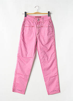 Pantalon slim taille élastique rose CLOSED femme