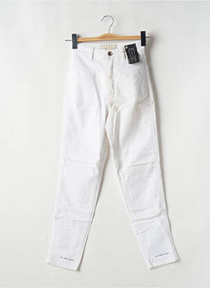 Jeans coupe slim poches taille haute blanc CLOSED femme