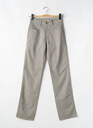 Pantalon droit tissage popeline taille haute gris CLOSED femme