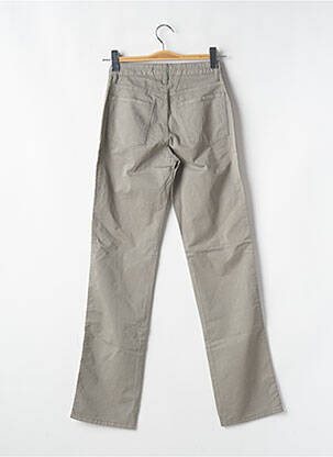 Pantalon droit tissage popeline taille haute gris CLOSED femme