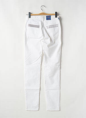 Pantalon slim taille haute taille haute blanc TRUSSARDI JEANS femme