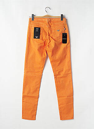 Jeans coupe slim stretch taille normale orange EMPORIO ARMANI femme