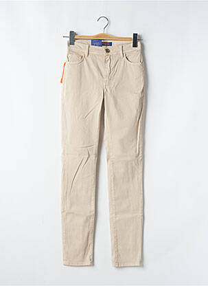Pantalon slim taille haute taille haute beige TRUSSARDI JEANS femme