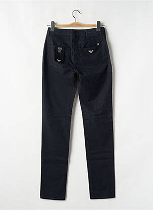 Pantalon slim tissage popeline taille normale bleu EMPORIO ARMANI femme