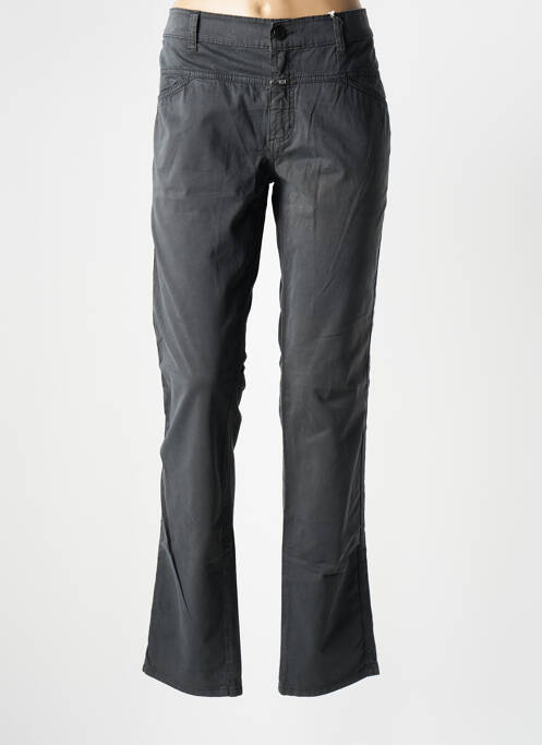 Pantalon droit tissage popeline taille normale gris CLOSED femme