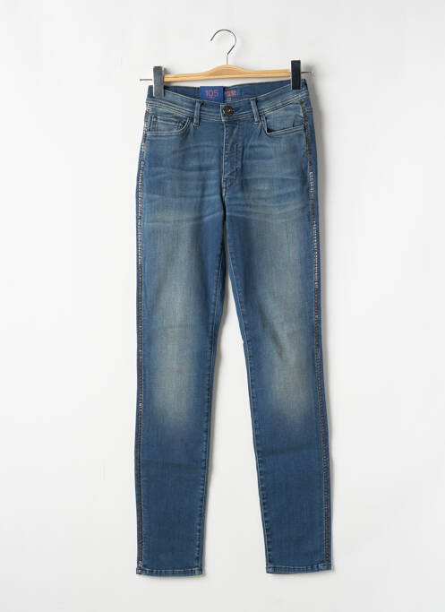 Jeans coupe slim stretch taille haute bleu TRUSSARDI JEANS femme
