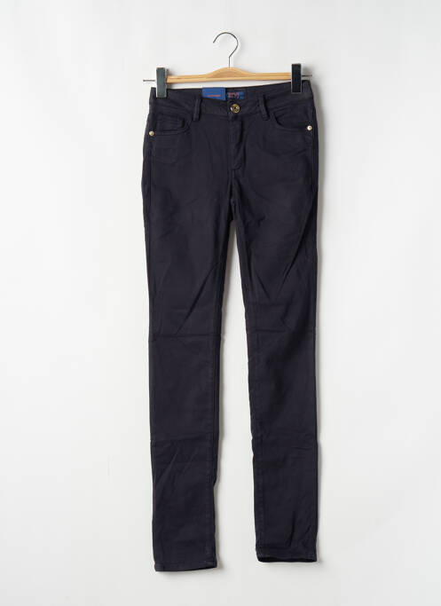 Pantalon slim tissage popeline taille haute bleu TRUSSARDI JEANS femme