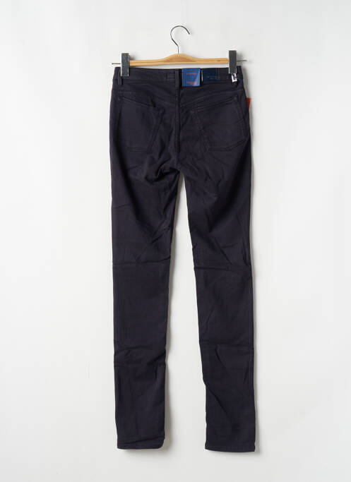 Pantalon slim tissage popeline taille haute bleu TRUSSARDI JEANS femme